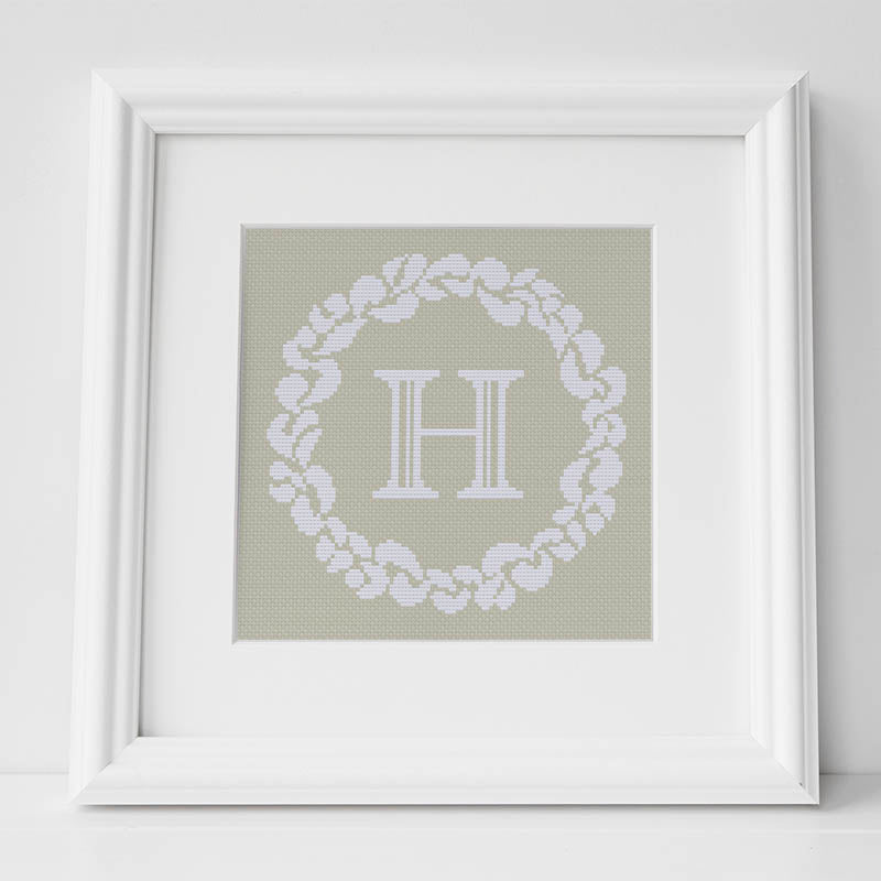 Grace Wreath Monogram - Cross Stitch Kit or Pattern - Image 10