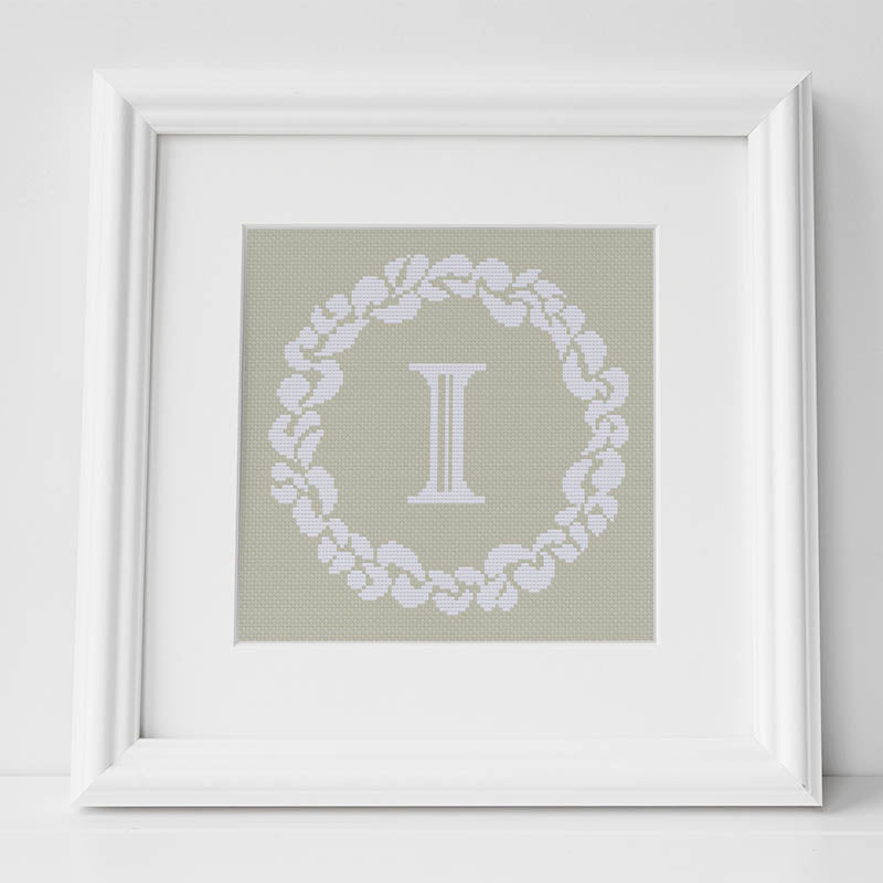 Grace Wreath Monogram - Cross Stitch Kit or Pattern - Image 11