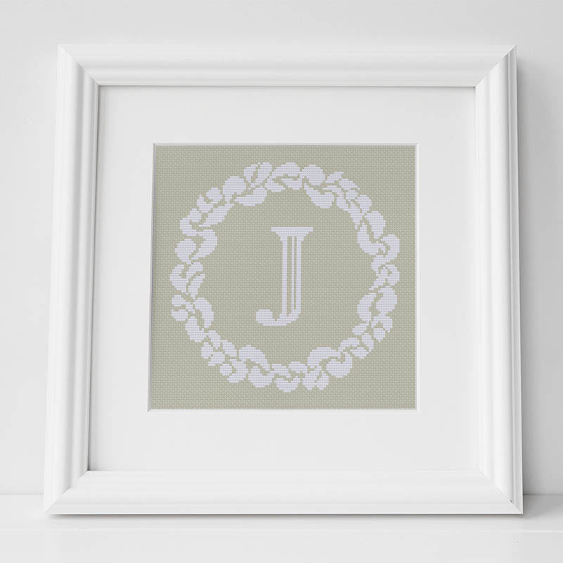 Grace Wreath Monogram - Cross Stitch Kit or Pattern - Image 12