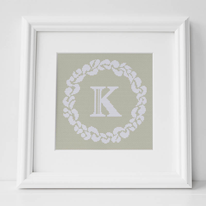 Grace Wreath Monogram - Cross Stitch Kit or Pattern - Image 13
