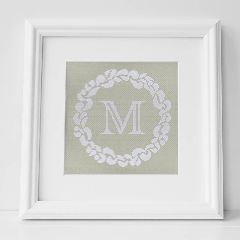 Grace Wreath Monogram - Cross Stitch Kit or Pattern - Image 15