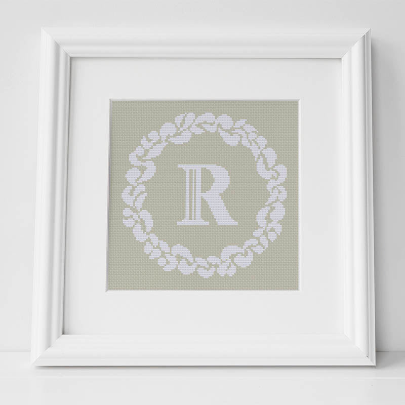 Grace Wreath Monogram - Cross Stitch Kit or Pattern - Image 20