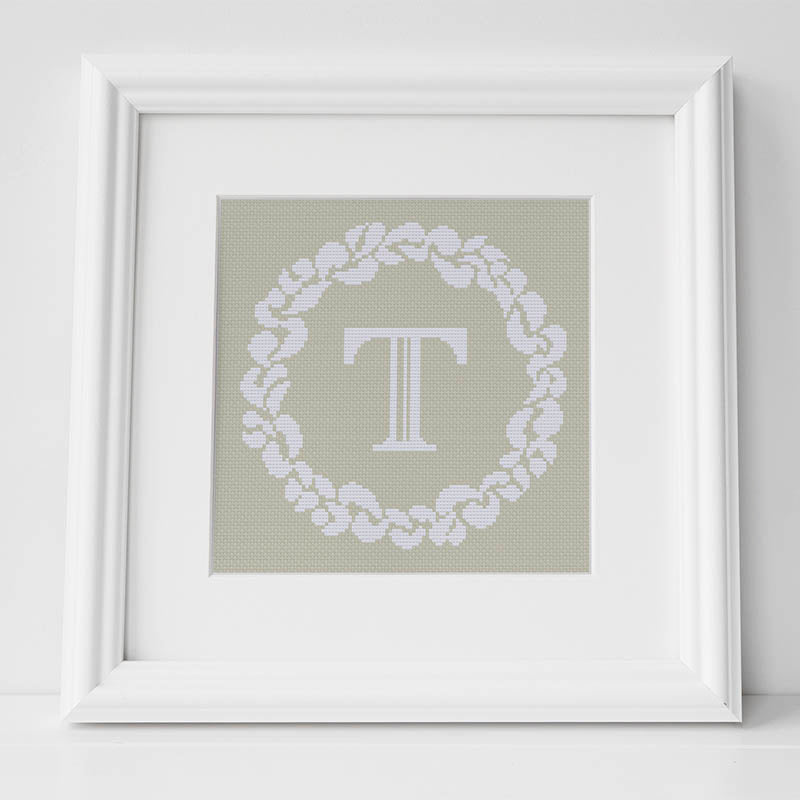 Grace Wreath Monogram - Cross Stitch Kit or Pattern - Image 21
