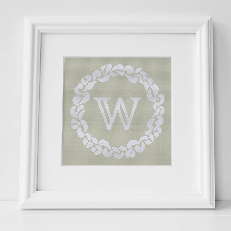 Grace Wreath Monogram - Cross Stitch Kit or Pattern - Image 24