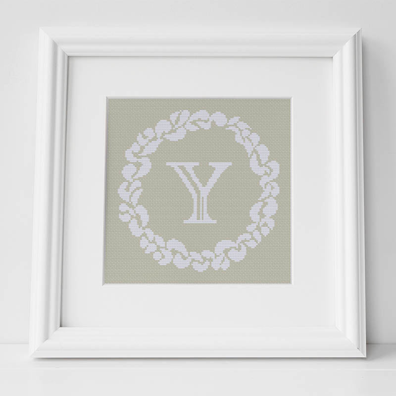 Grace Wreath Monogram - Cross Stitch Kit or Pattern - Image 26