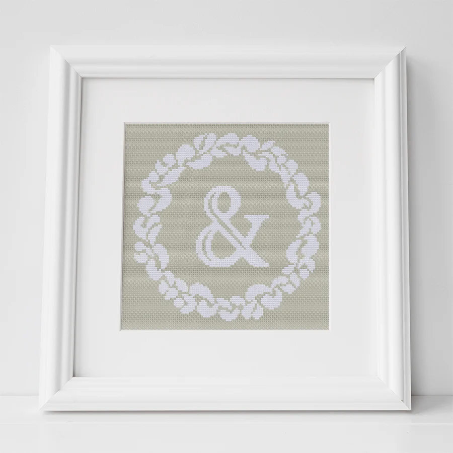 Grace Wreath Monogram - Cross Stitch Kit or Pattern - Image 28