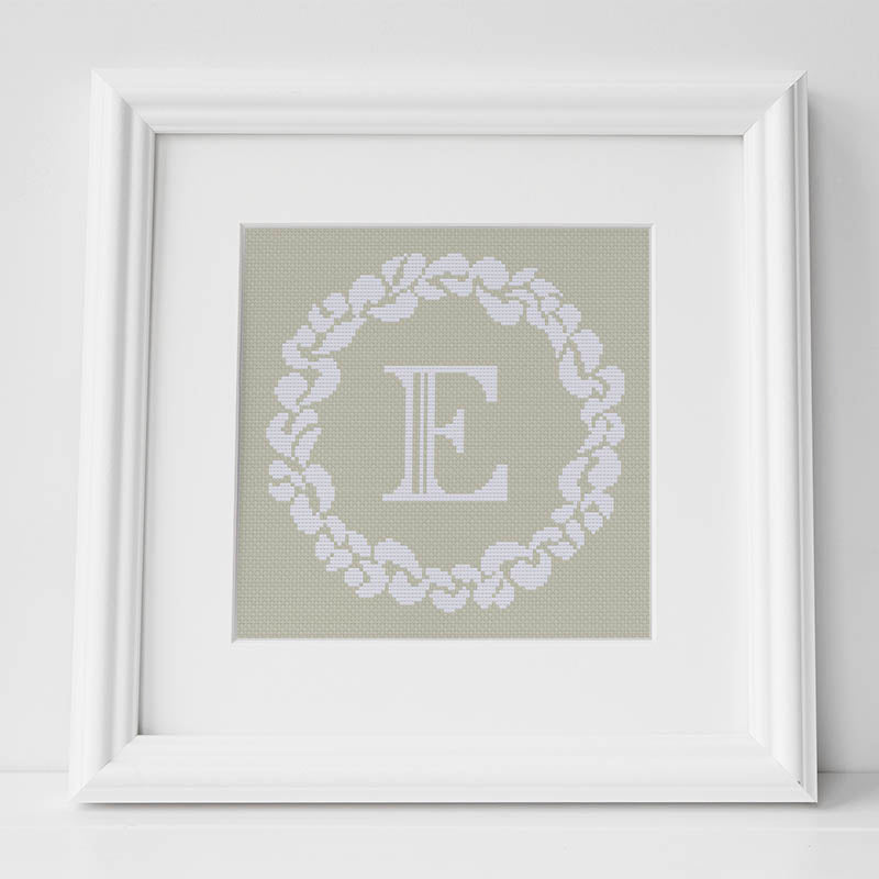 Grace Wreath Monogram - Cross Stitch Kit or Pattern - Image 7
