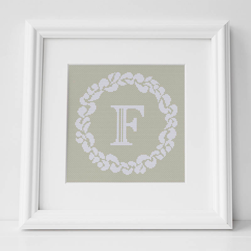 Grace Wreath Monogram - Cross Stitch Kit or Pattern - Image 8